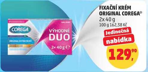 FIXAČNÍ KRÉM ORIGINAL COREGA, 2x 40 g Penny Market