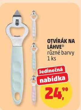 OTVÍRÁK NA LÁHVE různé barvy, 1 ks