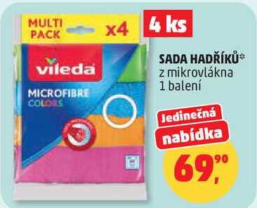 Vileda SADA HADŘÍKŮ z mikrovlákna, 1 balení Penny Market