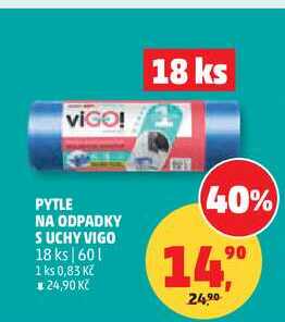 PYTLE NA ODPADKY SUCHY VIGO, 18 ks, 60 l Penny Market