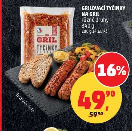 GRILOVACÍ TYČINKY NA GRIL různé druhy, 340 g