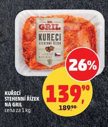 KUŘECÍ STEHENNÍ ŘÍZEK NA GRIL, 1 kg 