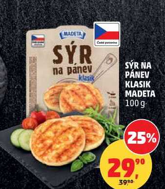 SÝR NA PÁNEV KLASIK MADETA, 100 g  