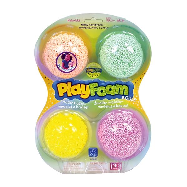 Pexi PlayFoam® Plastelína kuličková, 4 barvy