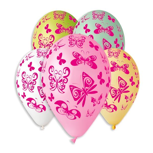 Smart Ballons Balónky nafukovací s motivem motýlů 30 cm Košík.cz