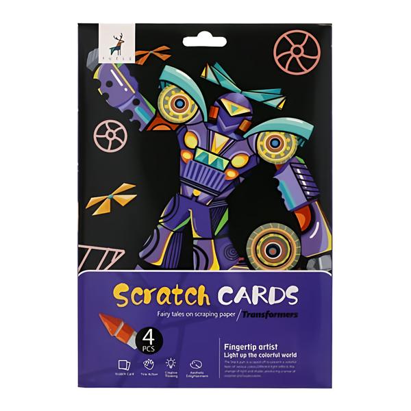 Teddies Škrabací obrázek, barevný, Transformers A4 Košík.cz