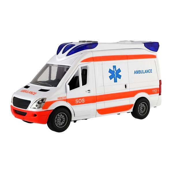 Teddies Auto ambulance 26cm s lehátkem na setrvačník Košík.cz