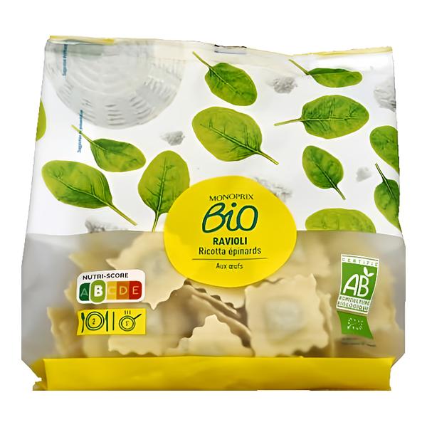Monoprix BIO Ravioli s ricottou a špenátem