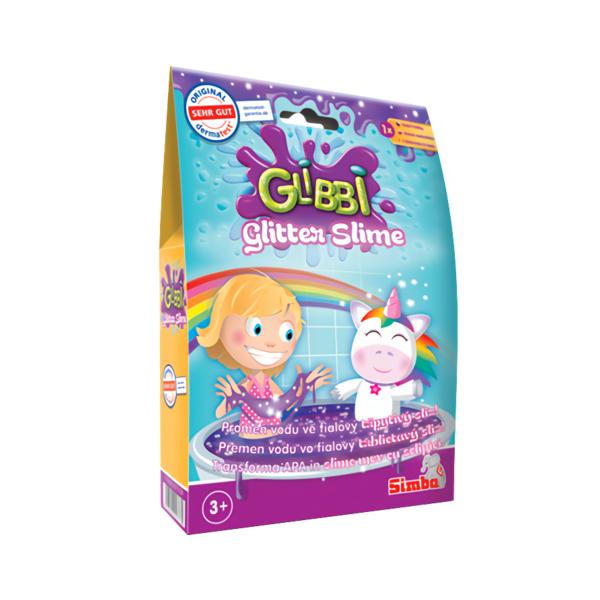 Simba Toys Glibbi Glitter Slime sliz fialový třpytivý Košík.cz