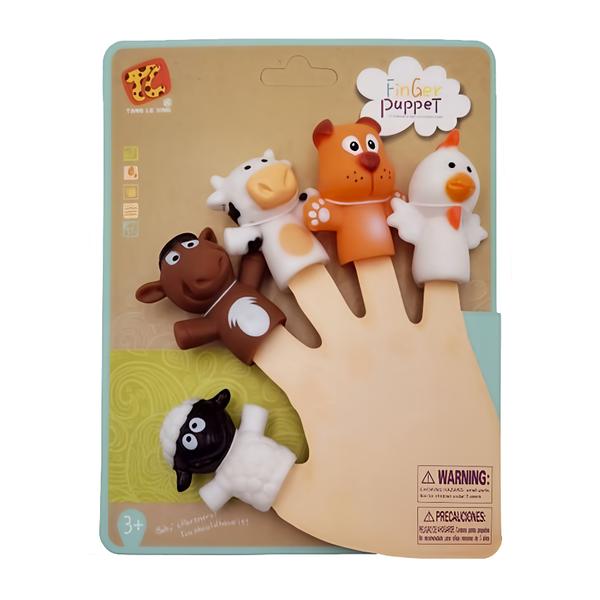 Teddies Maňásek prstový, zvířátko domácí farm Košík.cz