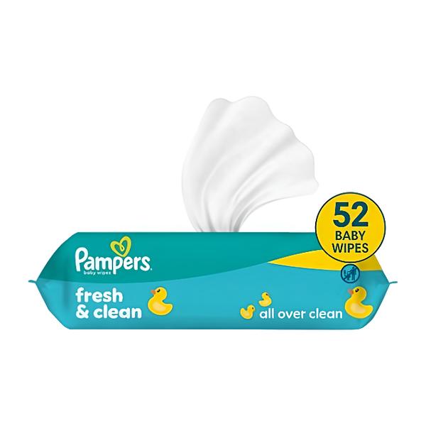 Pampers Ubrousky Fresh Clean Zero Plastic Košík.cz