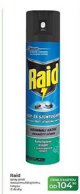Raid spray proti lezoucímu/létajicimu hmyzu Tamda Foods