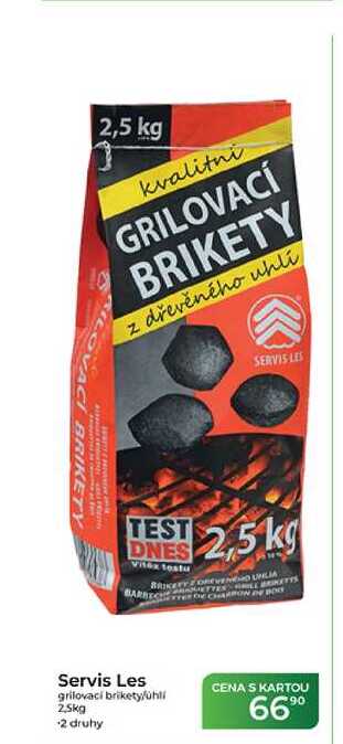 Servis Les grilovaci brikety/üh 2.5kg