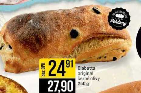 Ciabatta original černé olivy 250 g
