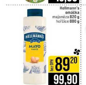 Hellmann's omáčka majonéza 820 g hořčice 880 g