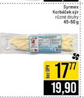 Syrmex Korbáček sýr různé druhy 45-50 g