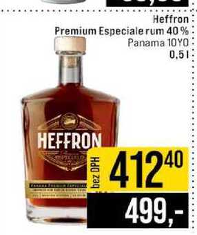 Heffron Premium Especiale rum 40% Panama 10YO 0,5l