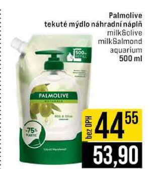 Palmolive tekuté mýdlo náhradní náplň milk&olive milkSalmond 500 aquarium 500 ml JIP