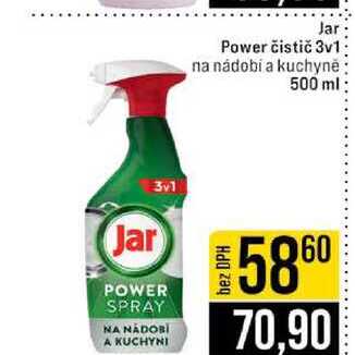 Jar Power čistič 3v1 na nádobí a kuchyně 500 ml JIP