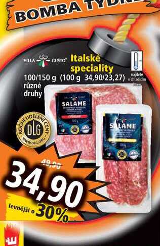 Italské speciality, 100/150 g