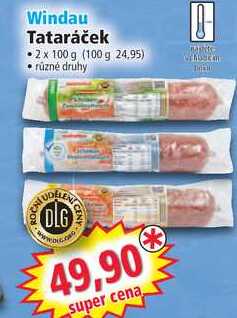 Windau Tataráček, 2x 100 g