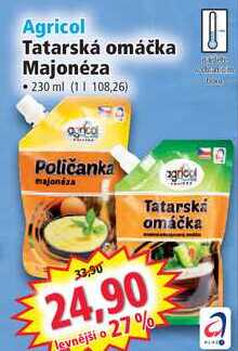 Agricol Tatarská omáčka Majonéza, 230 ml