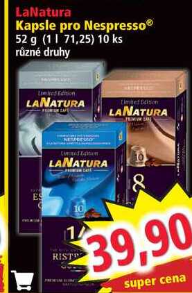LaNatura Kapsle pro Nespresso, 52 g
