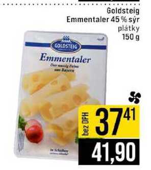 Goldsteig Emmentaler 45% sýr plátky 150 g