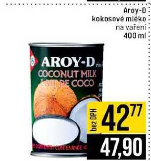 Aroy-D kokosové mléko na vařeni 400 ml