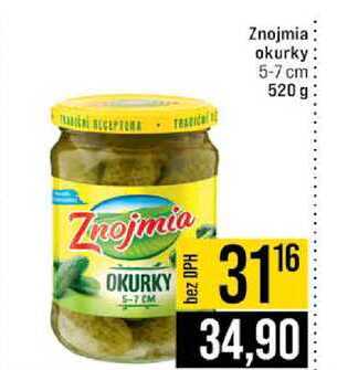 Znojmia okurky 5-7 cm 520 g