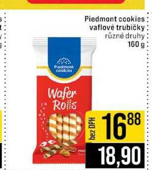 Piedmont cookies vaflové trubičky různé druhy 160 g