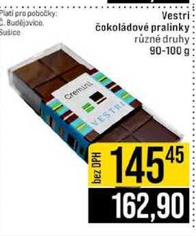 Vestri čokoládové pralinky různé druhy 90-100 g 