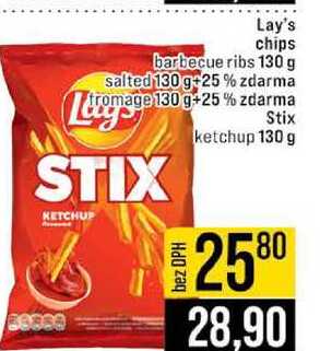Lay's chips barbecue ribs 130 g salted 130 g 25 % zdarma fromage 130 g+25% zdarma
