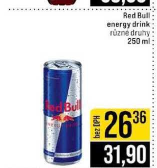 Red Bull energy drink různé druhy 250 ml