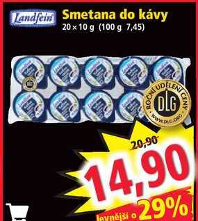 Landfein Smetana do kávy, 20 x 10 g