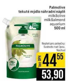 Palmolive tekuté mýdlo náhradní náplň milk olive milk Galmond aquarium 500 ml