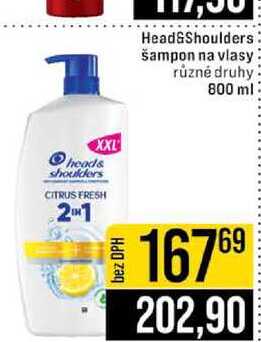 Head&Shoulders šampon na vlasy různé druhy 800 ml JIP