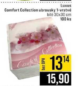 Luxus Comfort Collection ubrousky 1-vrstvé bilé 30x30 cm 100 ks JIP