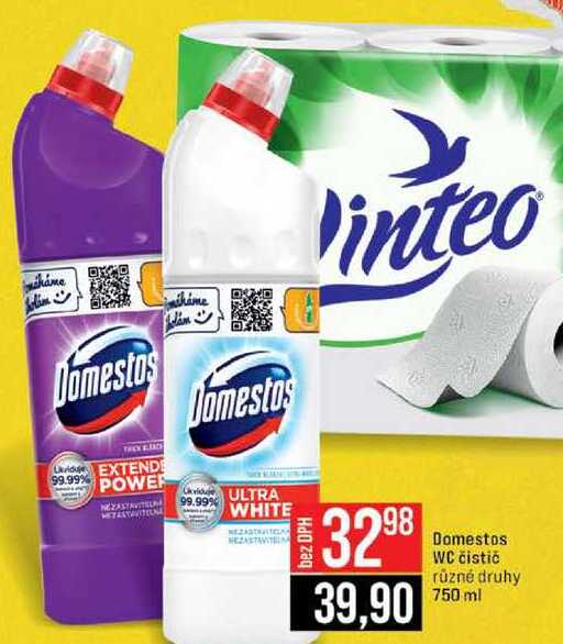 Domestos WC čistič různé druhy 750 ml JIP