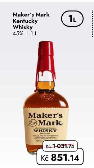 Maker's Mark Kentucky Whisky 45% 1 1L