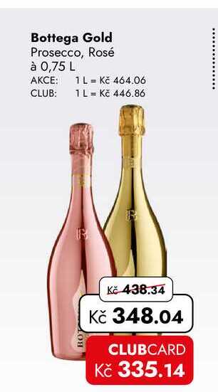 Bottega Gold Prosecco, Rosé à 0,75 L