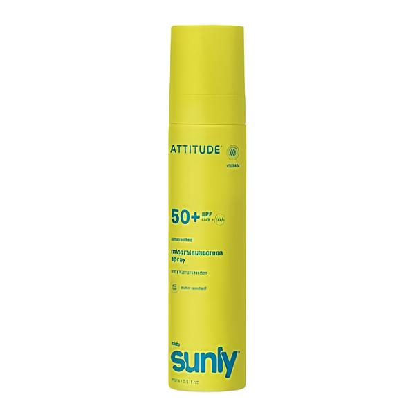 Attitude Dětský minerální opalovací krém ve spreji Sunly SPF 50 bez vůně