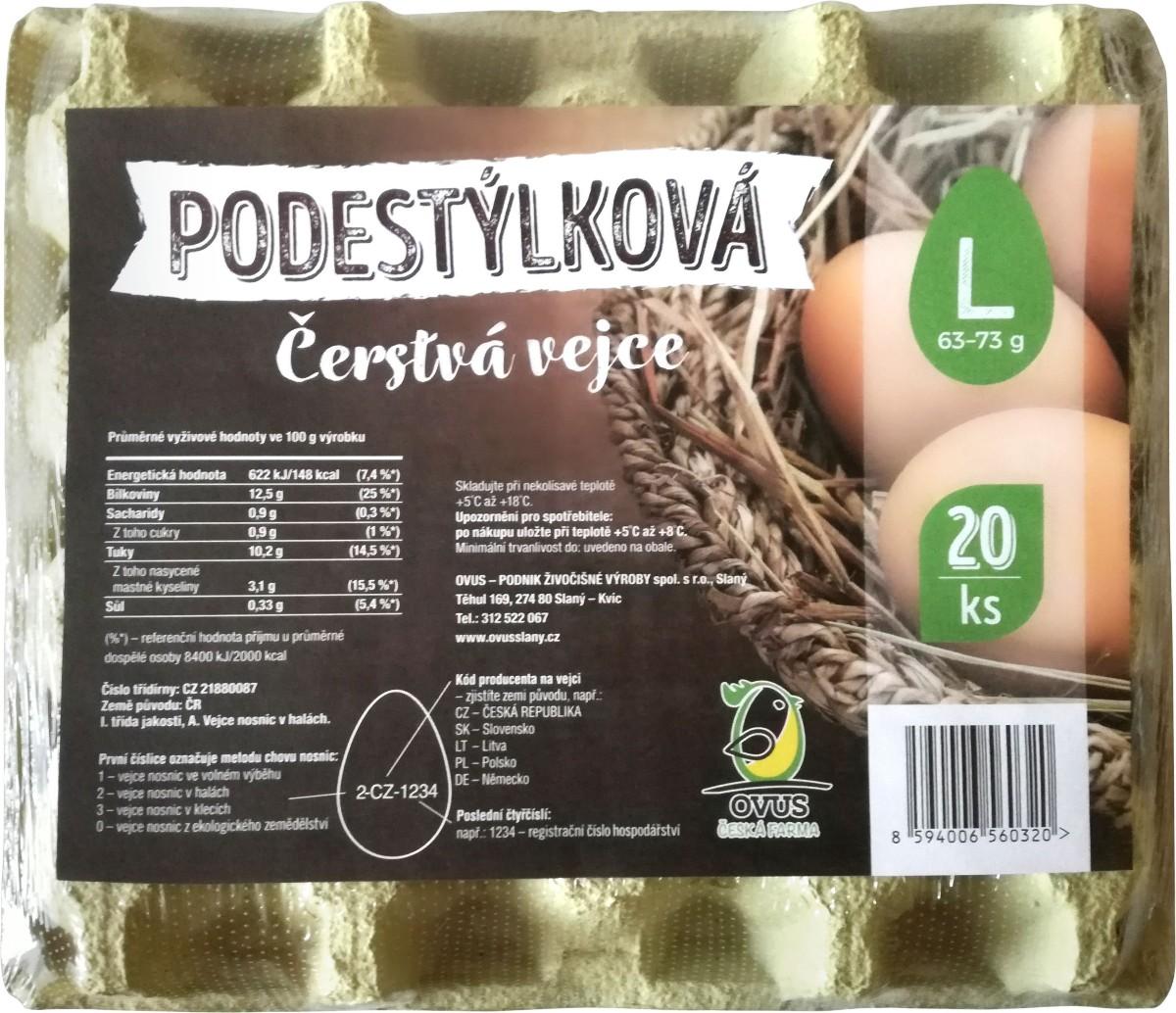 Čerstvá vejce L, 20 KS