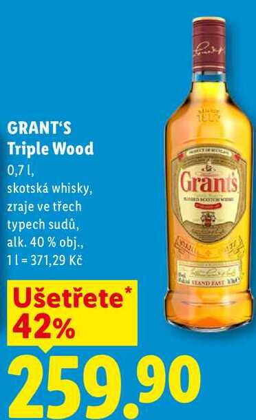 GRANT'S Triple Wood, 0,7 l