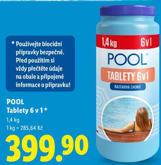POOL Tablety 6 v 1, 1,4 kg Lidl