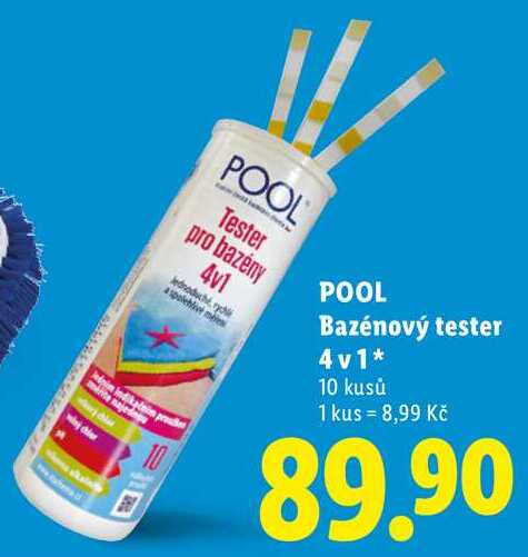 POOL Bazénový tester 4v1, 10 kusů Lidl
