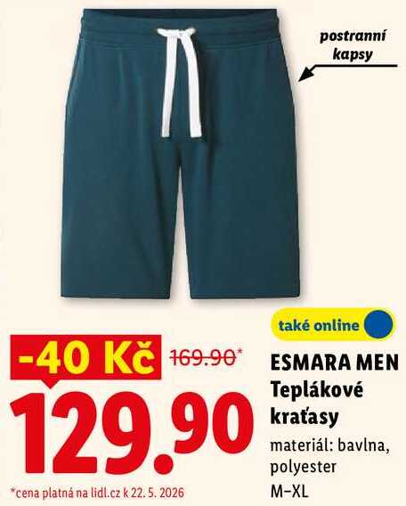 ESMARA MEN Teplákové kraťasy