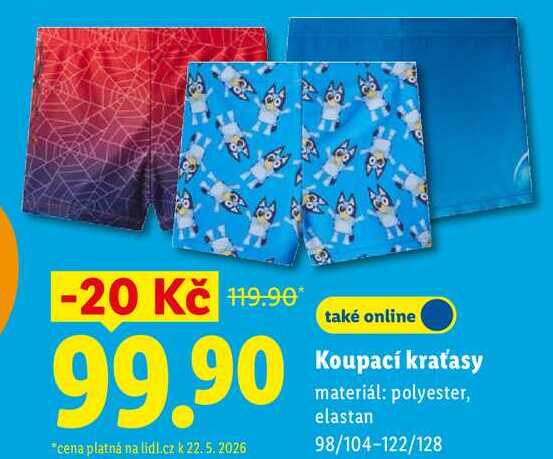 Koupací kraťasy Lidl