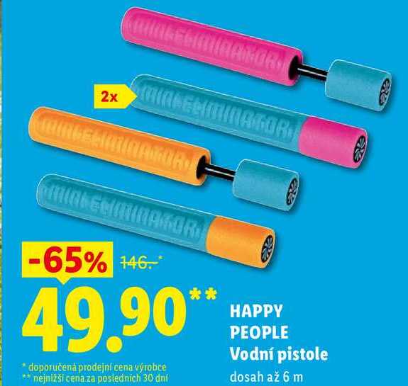 HAPPY PEOPLE Vodní pistole Lidl