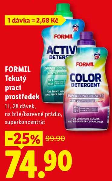 FORMIL Tekutý prací prostředek 1 l/28 dávek Lidl